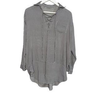 Striped Tunic Top Coverup Beach